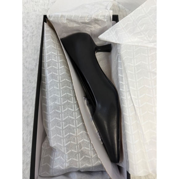 Marc Fisher LTD Kendri Black Leather Pointed Toe Kitten Heel Pumps Womens 7.5 M - Picture 6 of 8